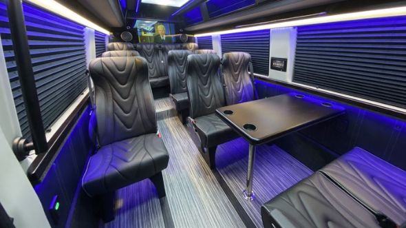 mobile 18 passenger sprinter van interior