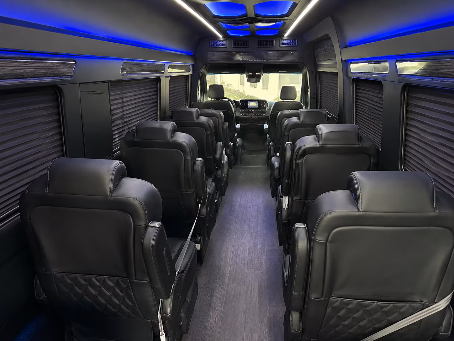 mobile 12 passenger sprinter van inside