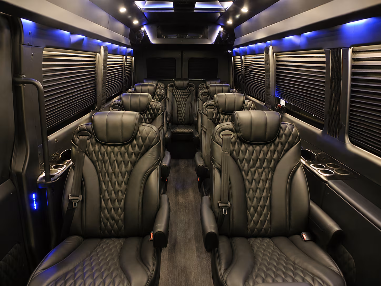 mobile 18 passenger sprinter van interior