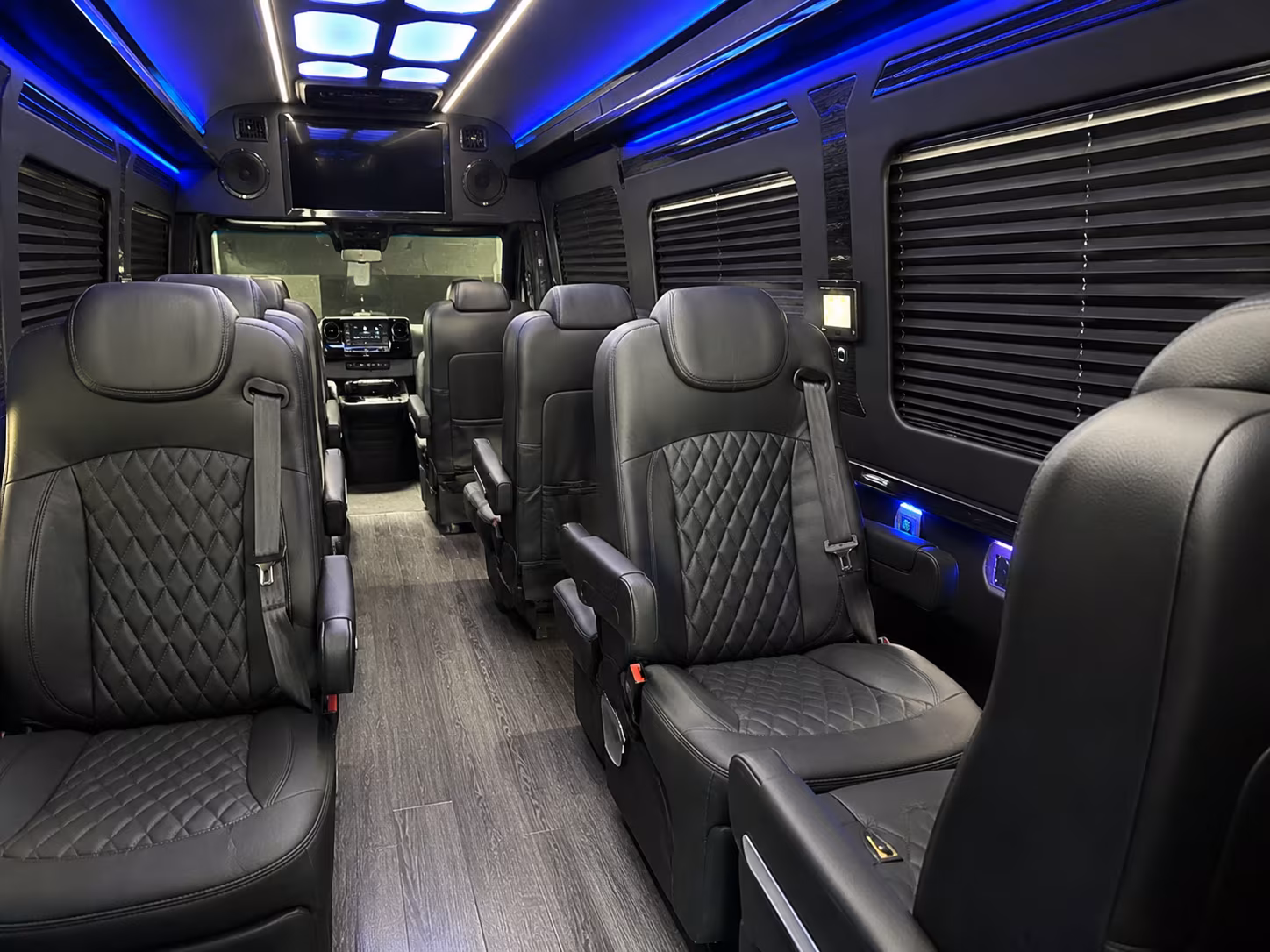 mobile 8 passenger sprinter van interior